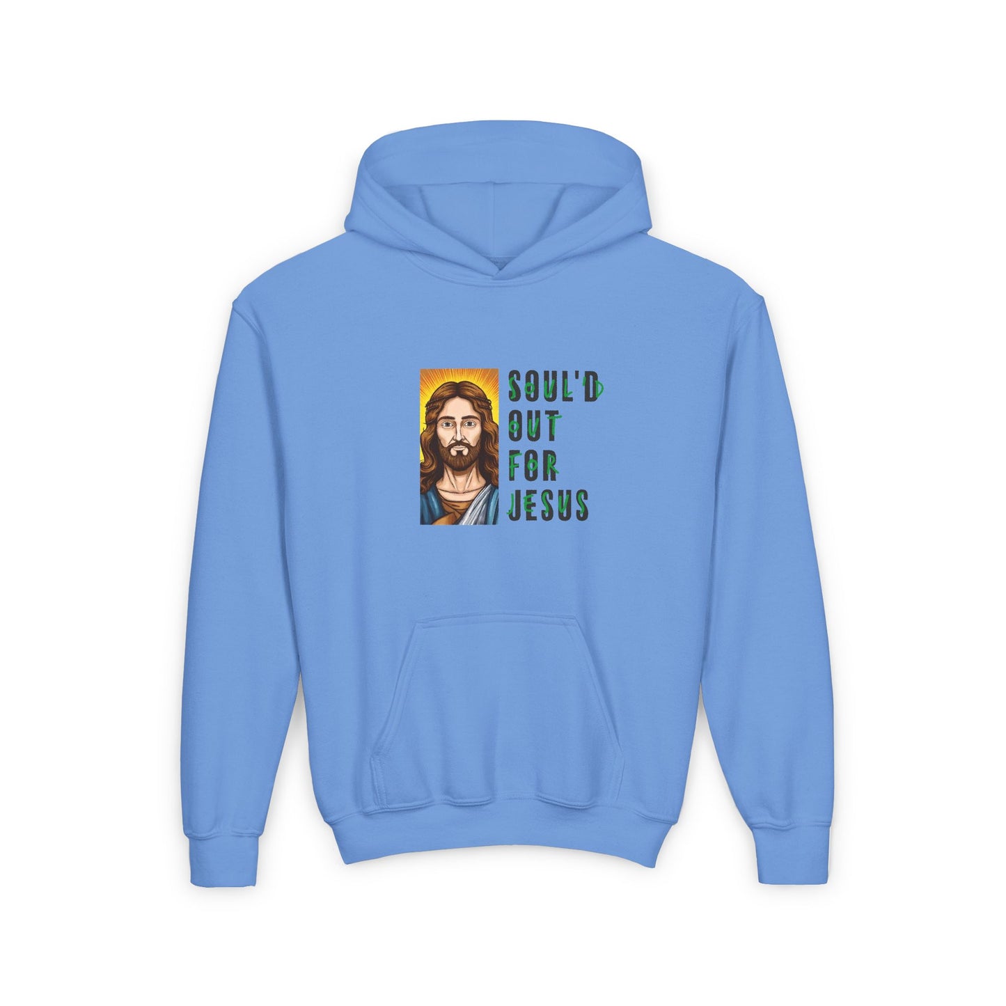 Soul'd Out For Jesus  Youth Heavy Blend Hooded Sweatshirt