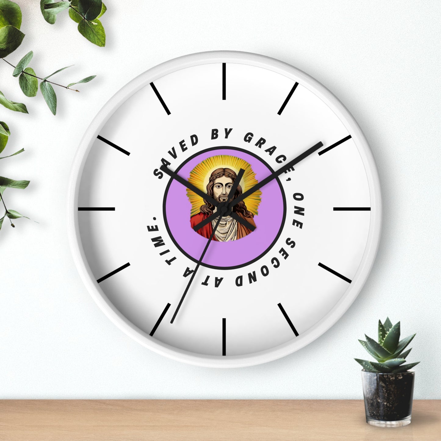 Saved By Grace - Wall Clock