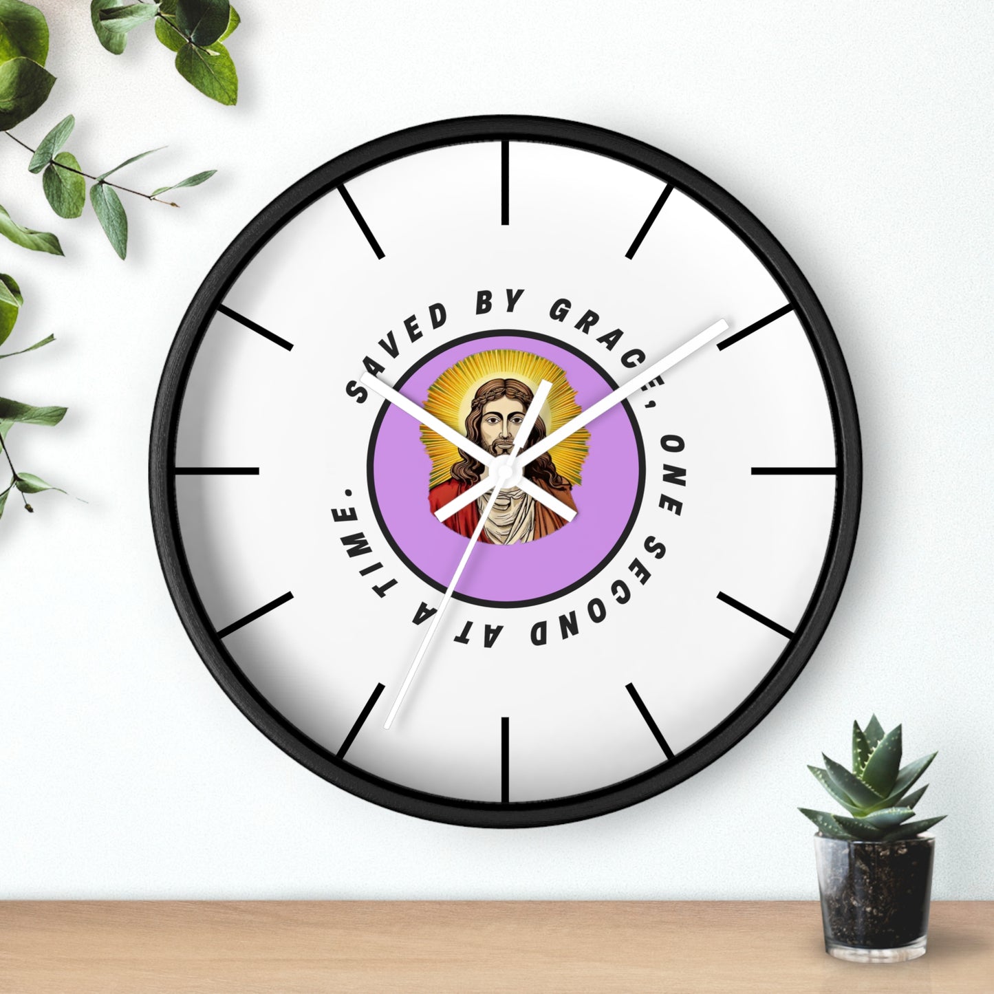 Saved By Grace - Wall Clock