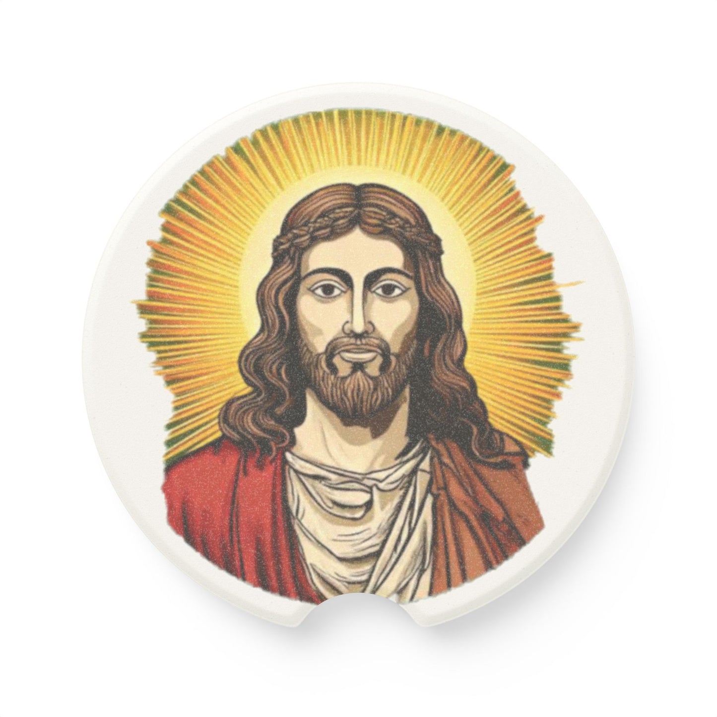 Jesus Soapstone Car Coaster