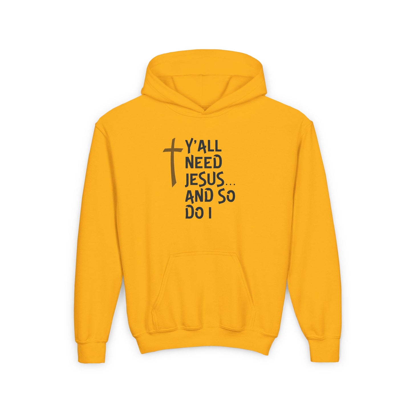 Y'all Need Jesus Youth Heavy Blend Hooded Sweatshirt