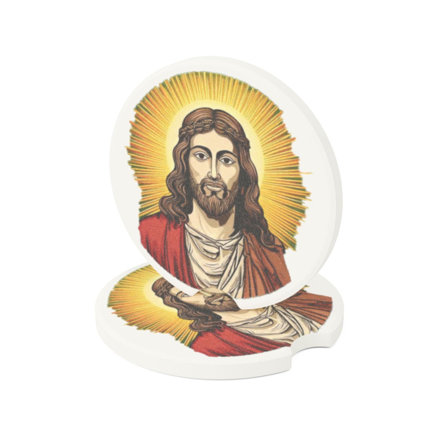 Jesus Soapstone Car Coaster