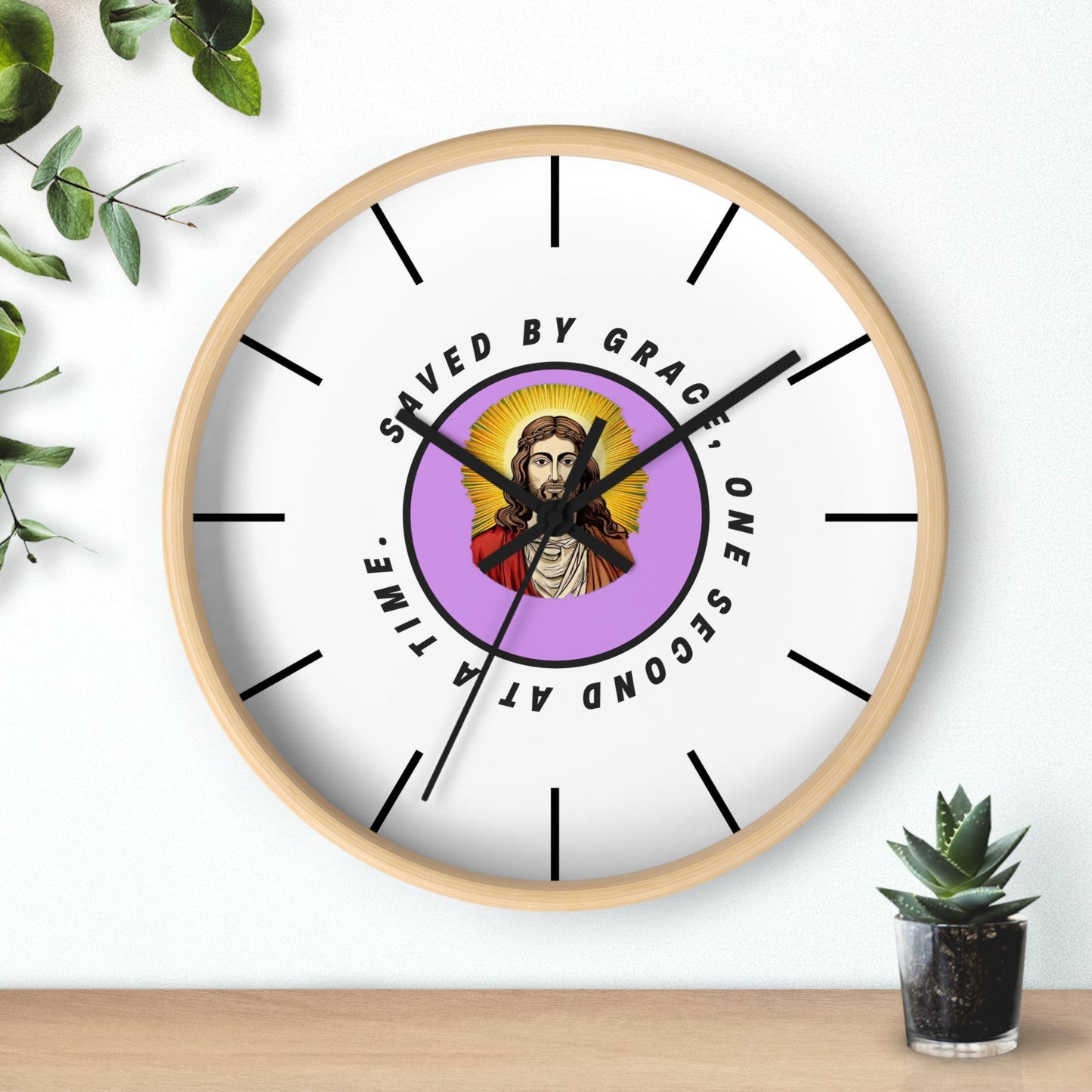 Saved By Grace - Wall Clock