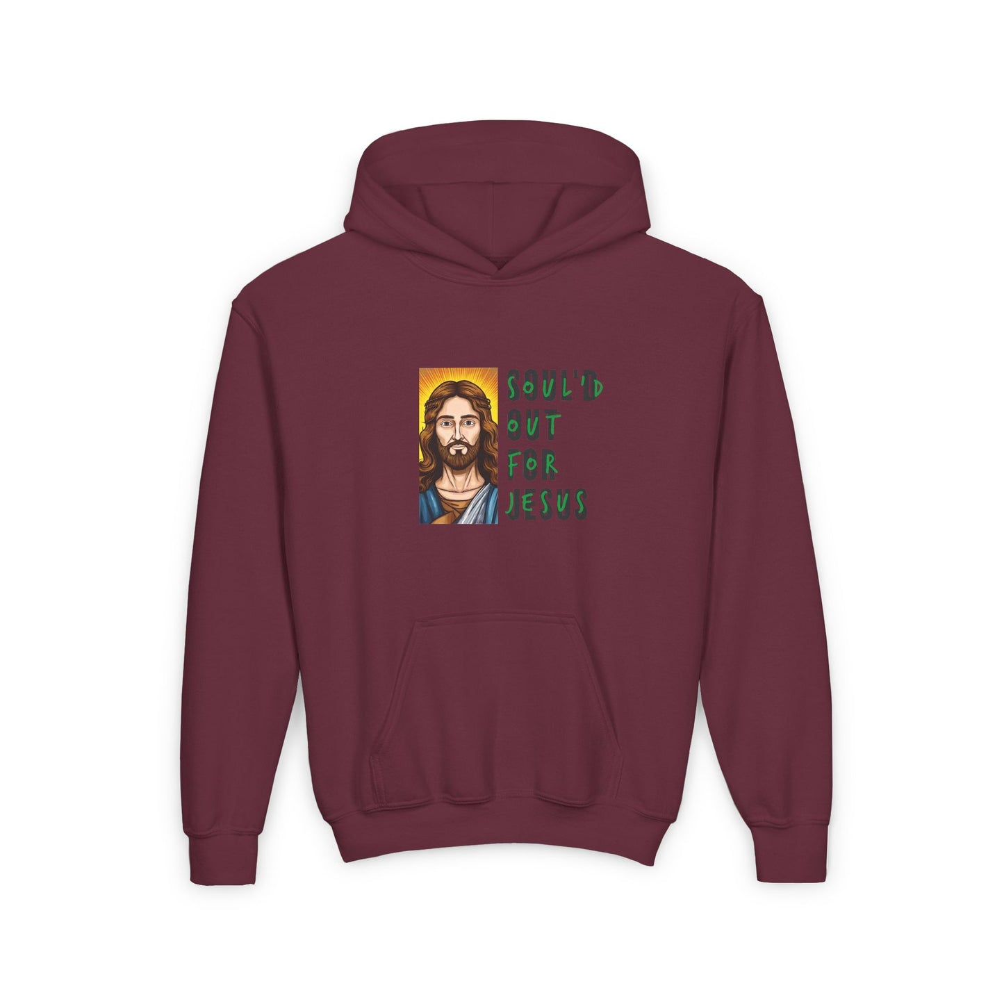 Soul'd Out For Jesus  Youth Heavy Blend Hooded Sweatshirt