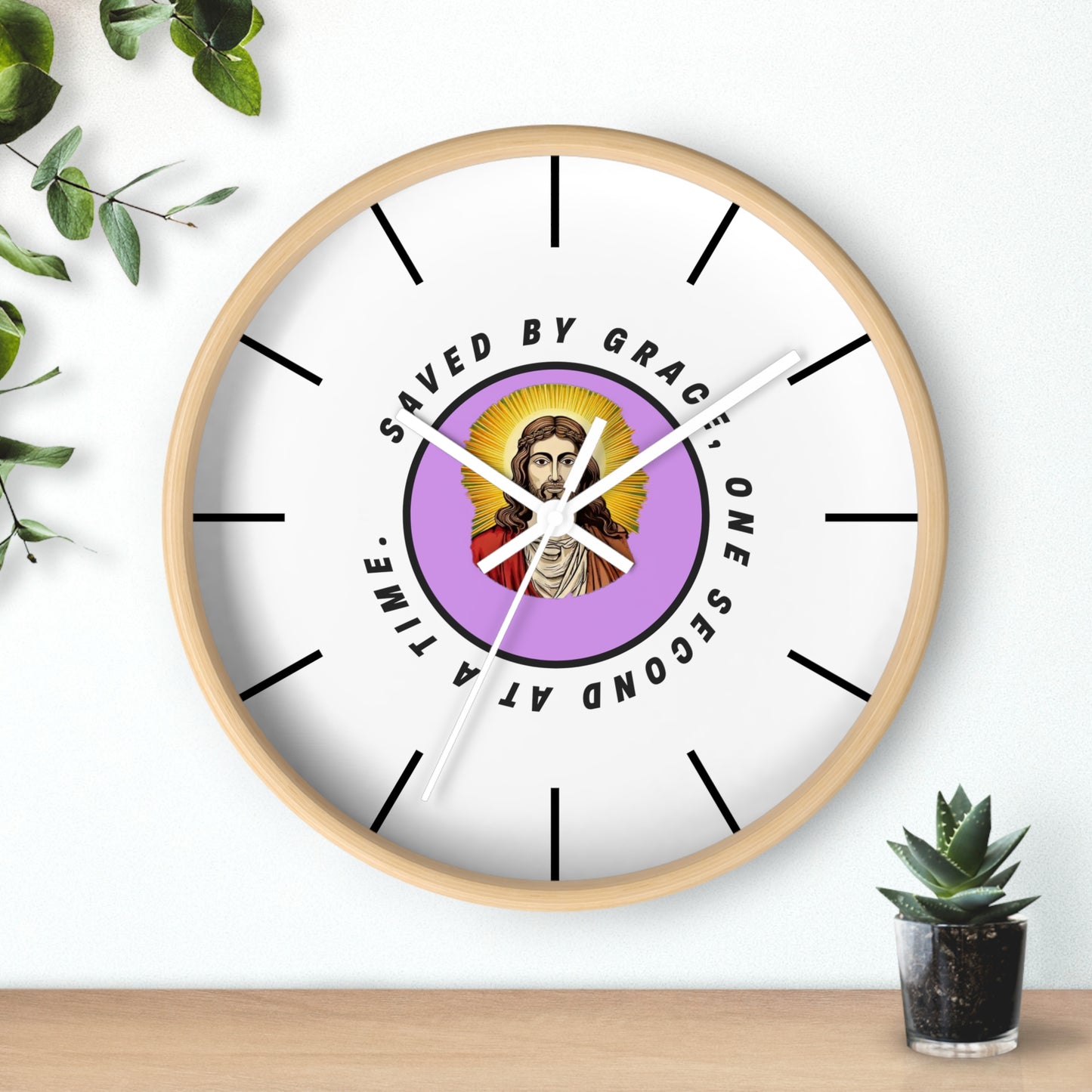 Saved By Grace - Wall Clock