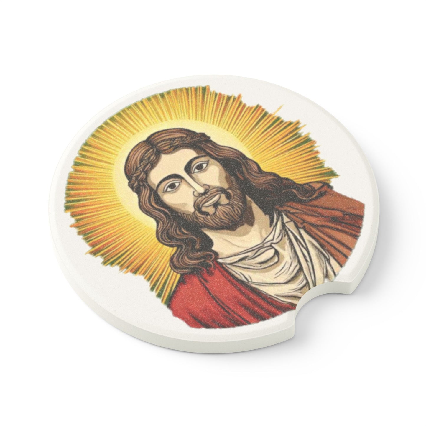 Jesus Soapstone Car Coaster