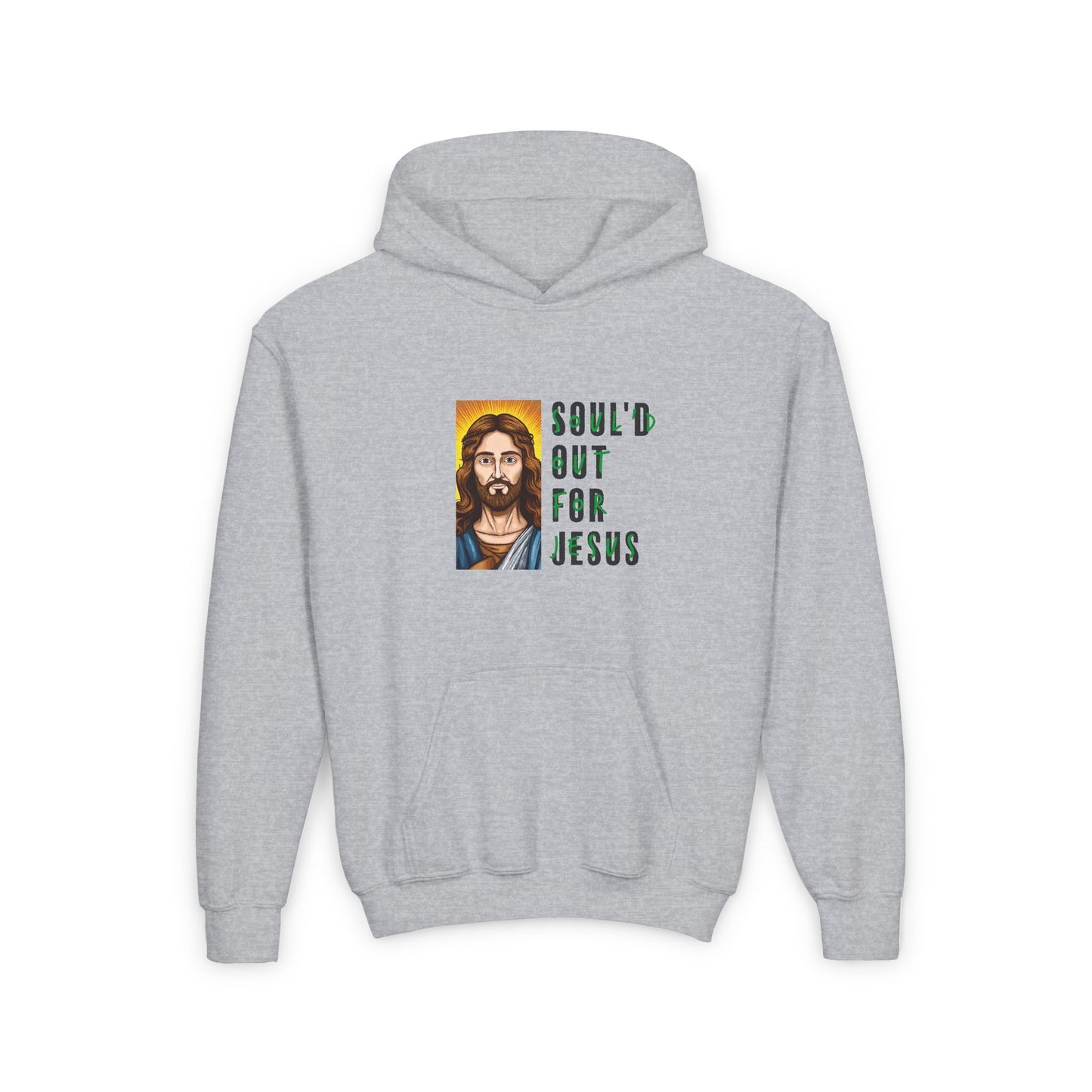 Soul'd Out For Jesus  Youth Heavy Blend Hooded Sweatshirt