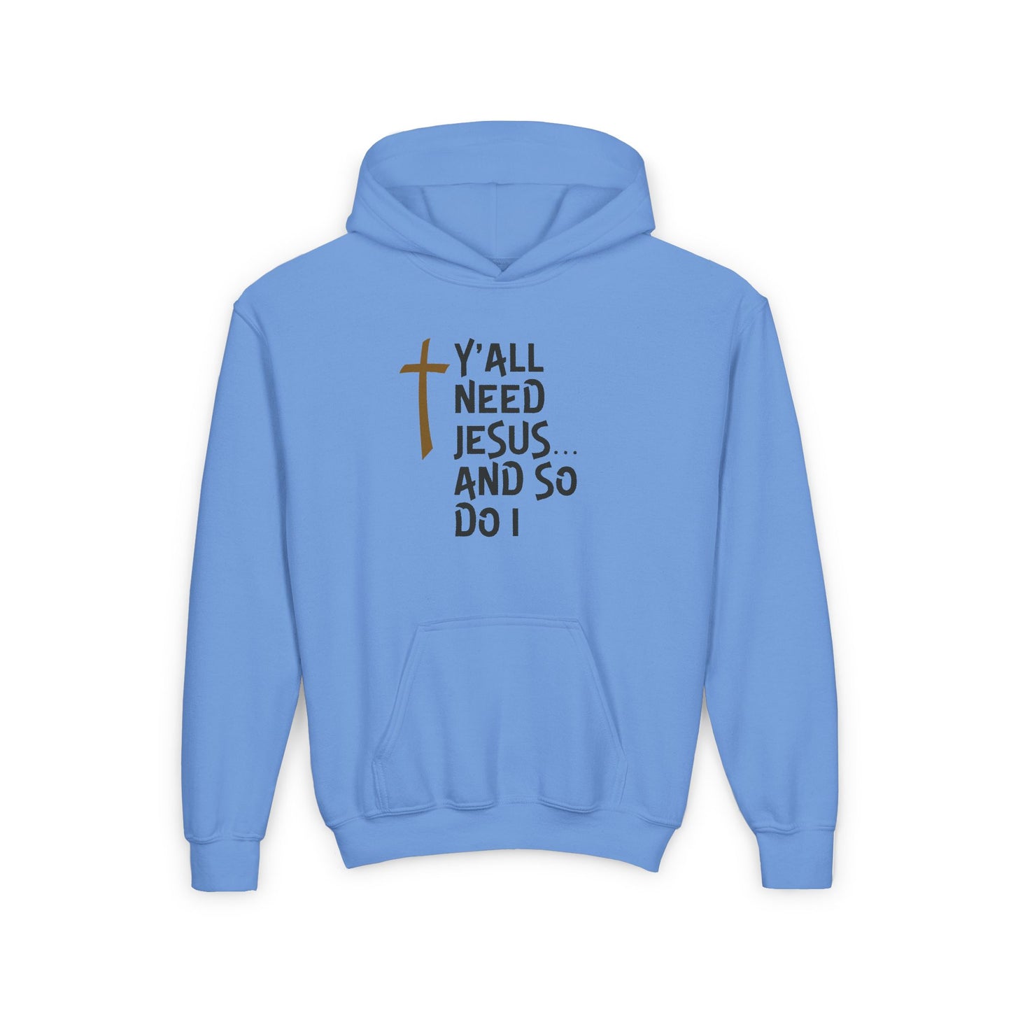 Y'all Need Jesus Youth Heavy Blend Hooded Sweatshirt