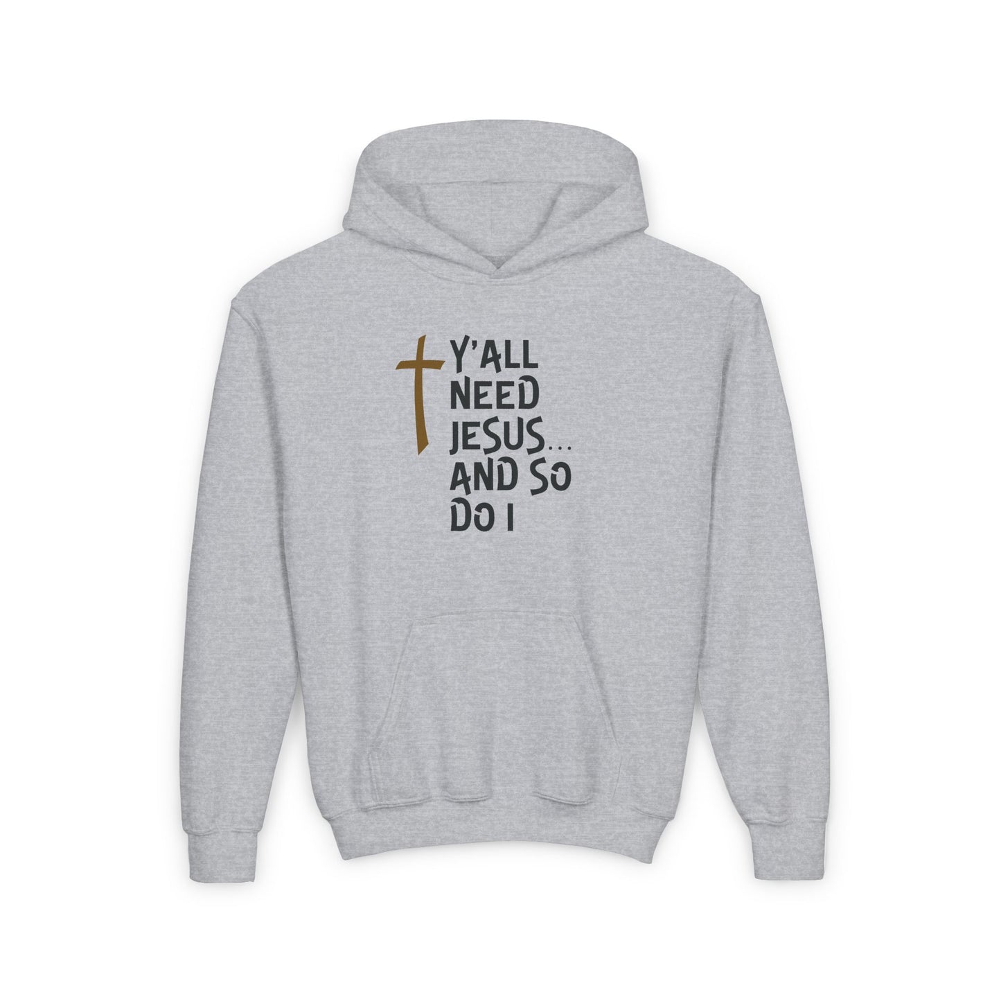 Y'all Need Jesus Youth Heavy Blend Hooded Sweatshirt