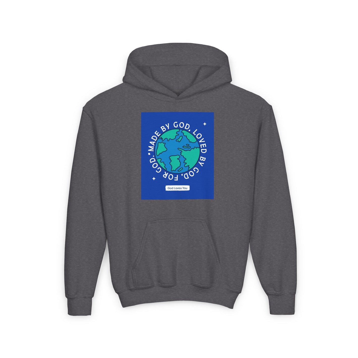 Made By God Youth Heavy Blend Hooded Sweatshirt