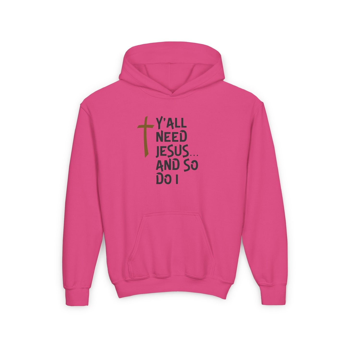 Y'all Need Jesus Youth Heavy Blend Hooded Sweatshirt