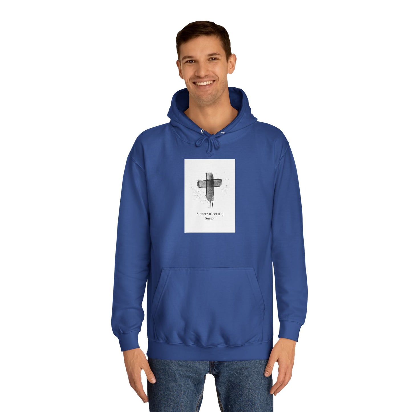 Unisex College Hoodie- Sinner? Meet My Savior