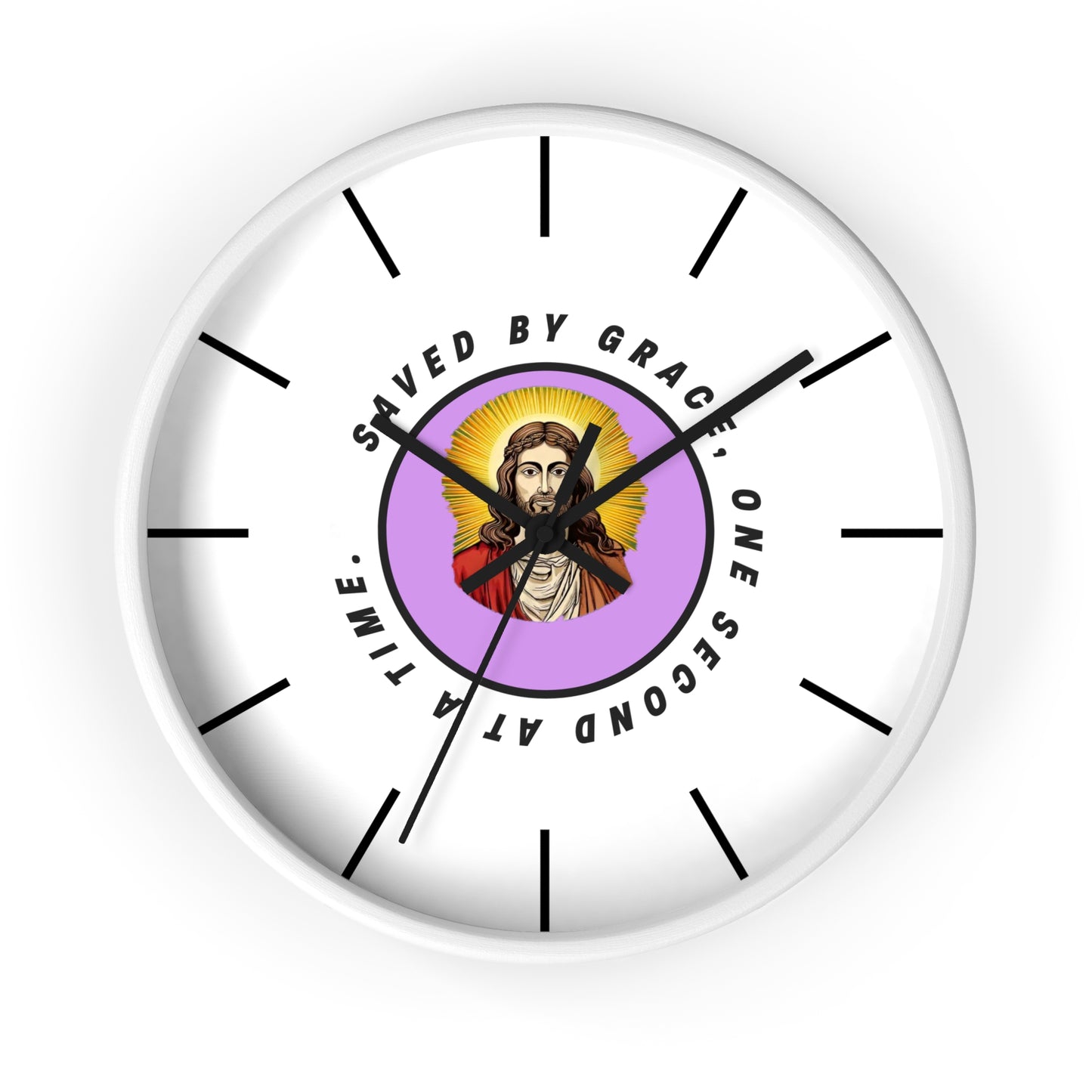 Saved By Grace - Wall Clock