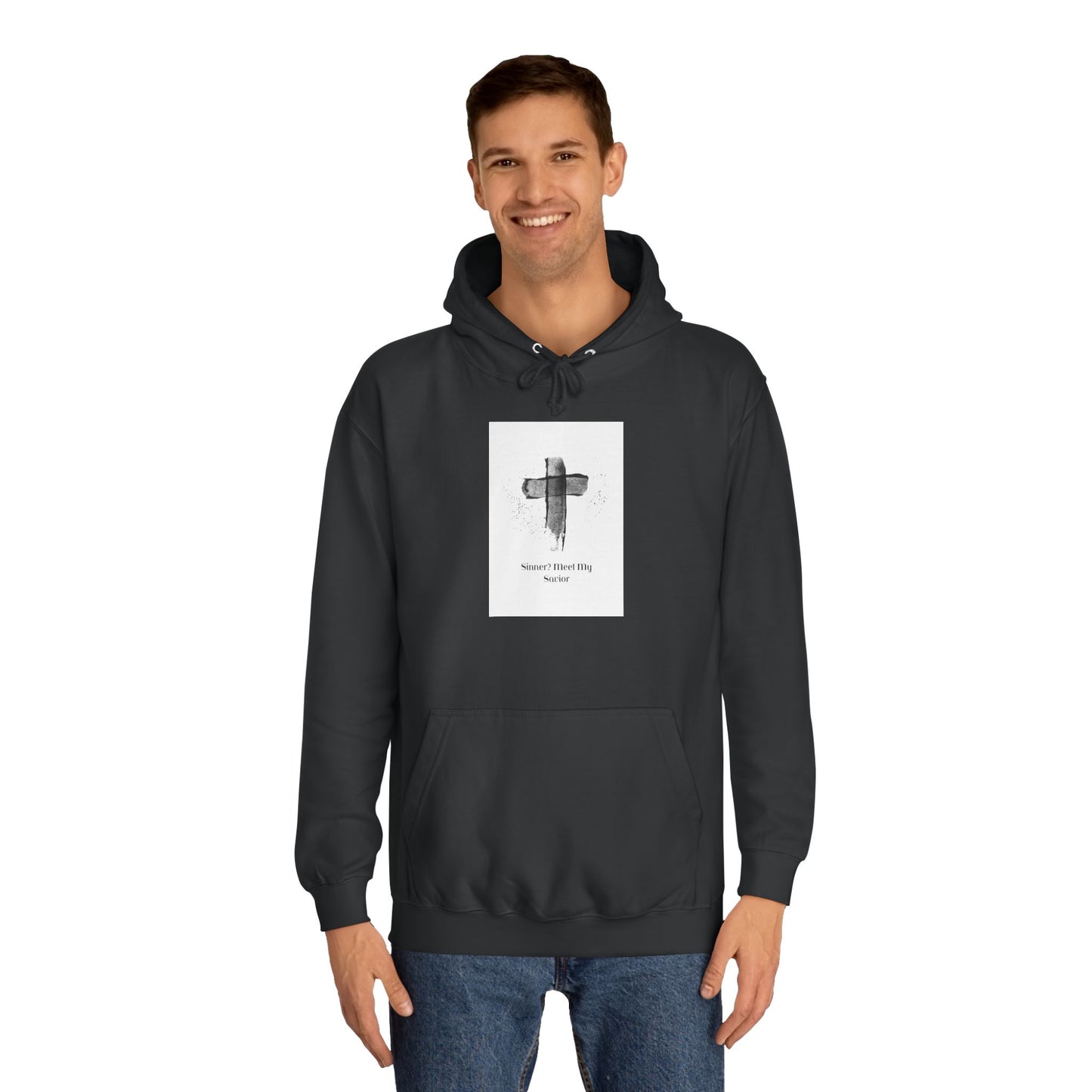 Unisex College Hoodie- Sinner? Meet My Savior