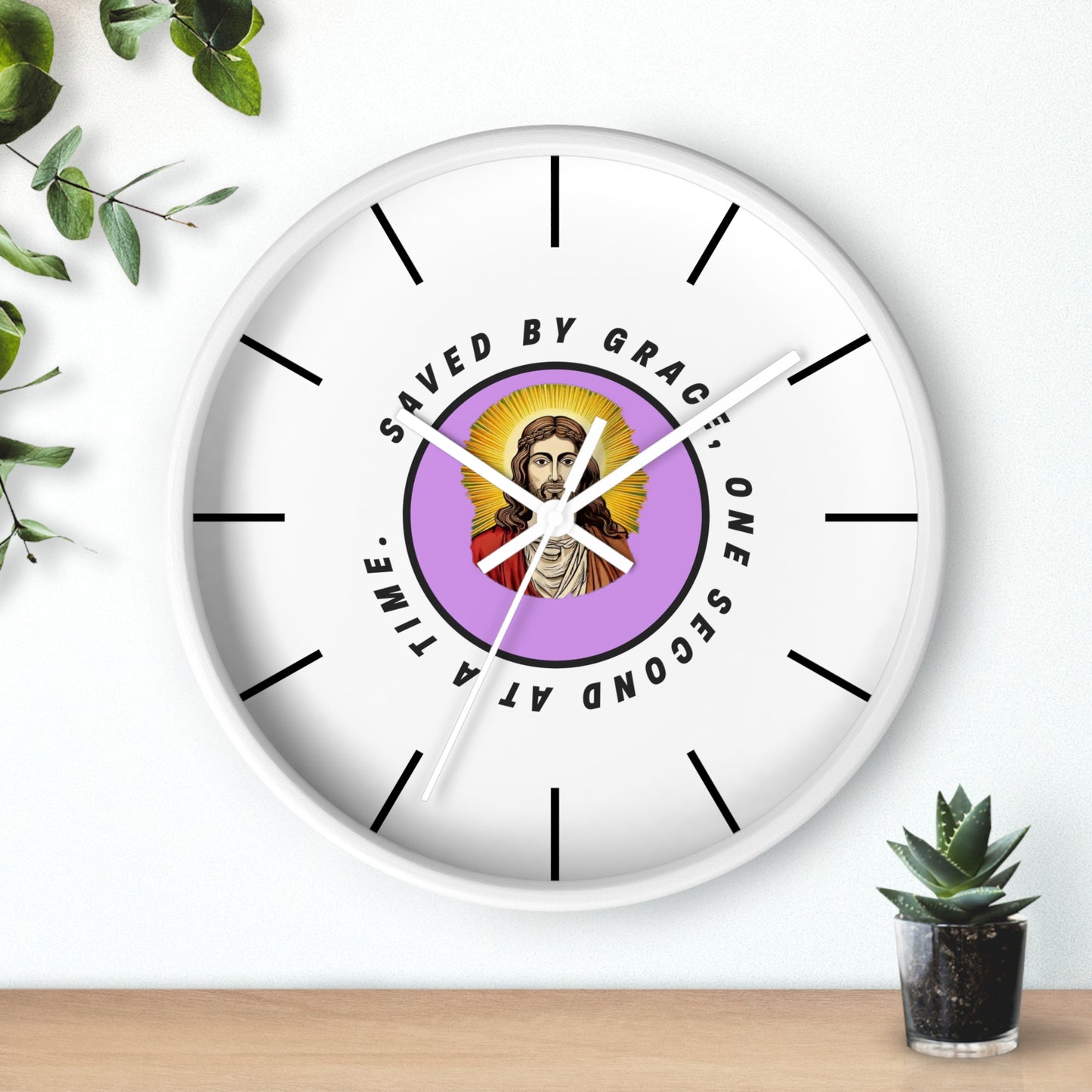 Saved By Grace - Wall Clock