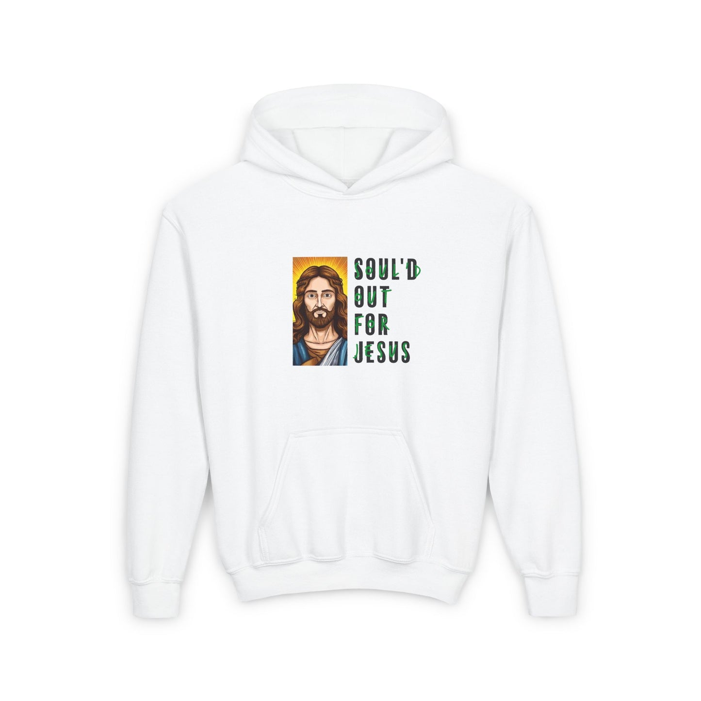 Soul'd Out For Jesus  Youth Heavy Blend Hooded Sweatshirt